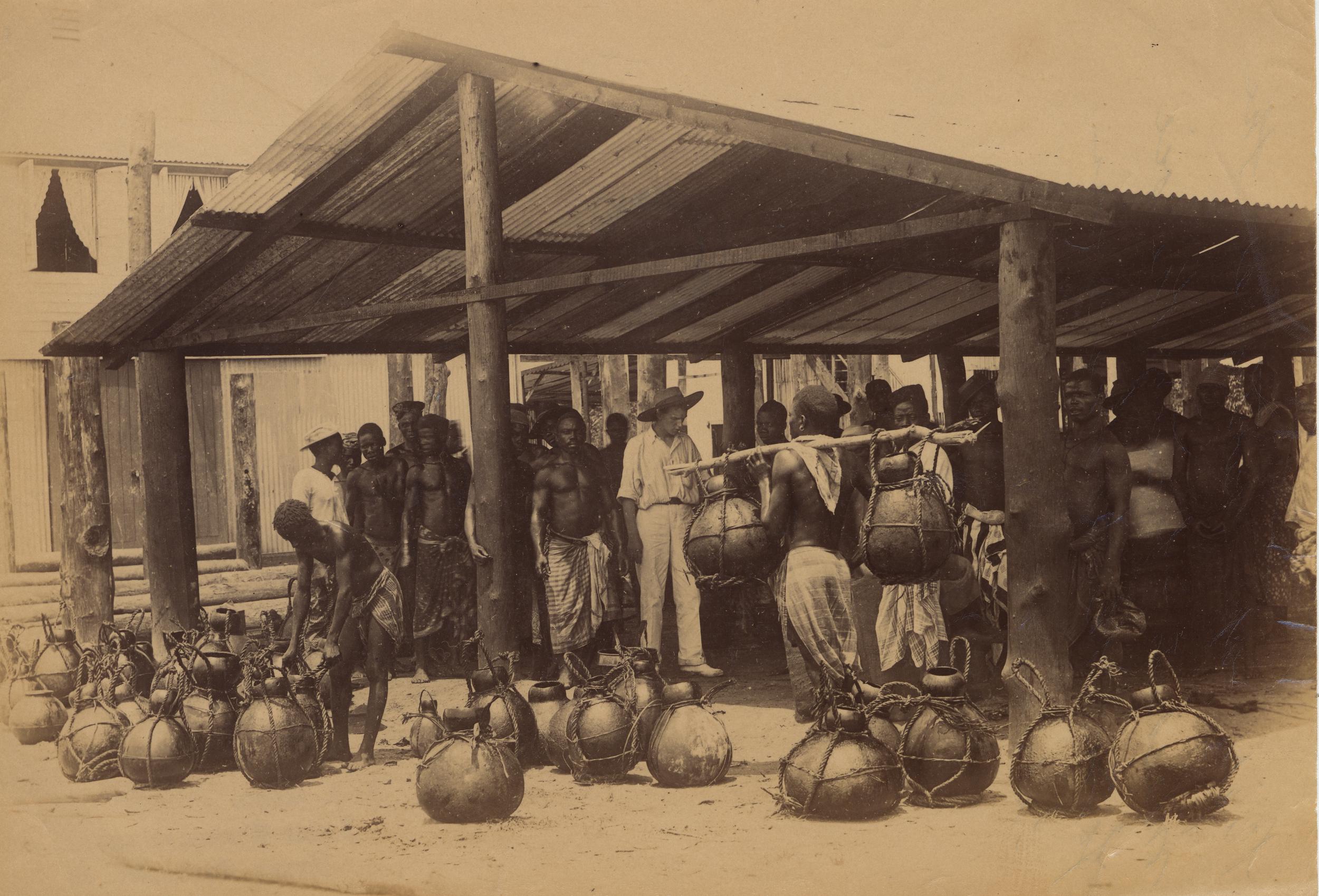 1870, Niger Delta (ex-Slave Coast) traded palm oil